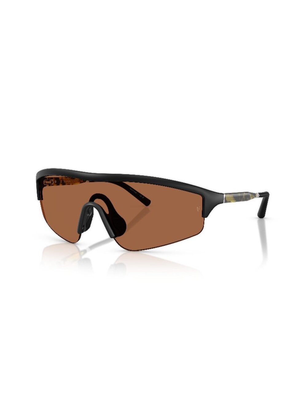 New Oliver Peoples Unisex Sunglasses Black Aviator Brown Lens Injected Frame